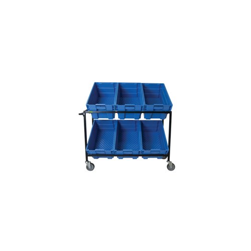 5 Star Mob Cntn Picking Trolley +6 Containers 1260x420x910mm FS647351