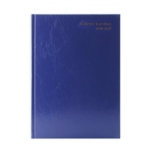 5 Star Academic Diary Day Per Page A4 Blue 2026-2027 KF1A4ABU26