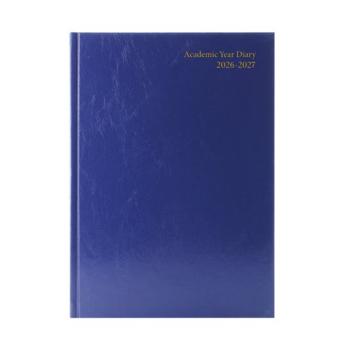 5 Star Academic Diary Week To View A4 Blue 2026-2027 KF3A4ABU26