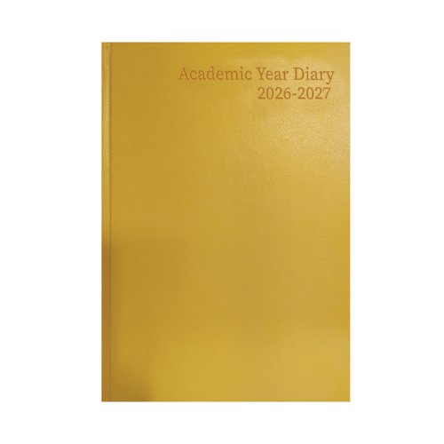 5 Star Academic Diary Week To View A4 Yellow 2026-2027 KF3A4AYL26