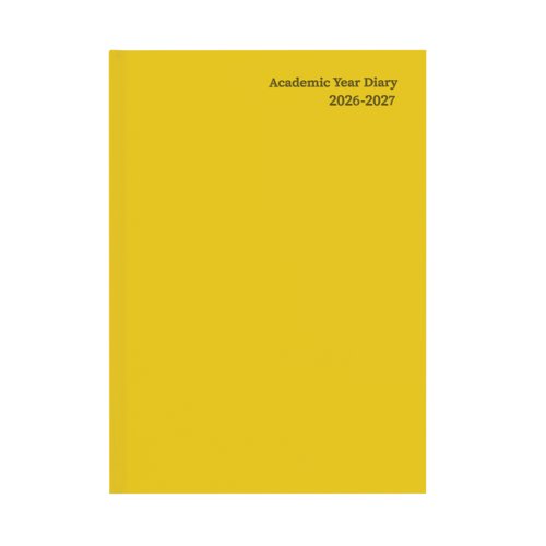 5 Star Academic Diary Week To View A5 Yellow 2026-2027 KF3A5AYL26