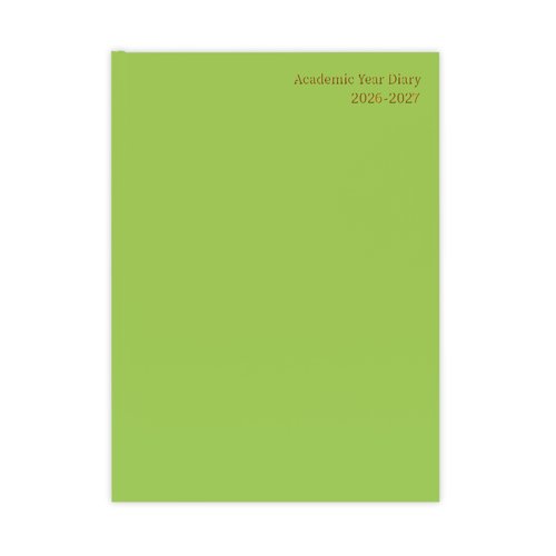 5 Star Academic Diary Day Per Page A5 Green 2026-2027 FS668140