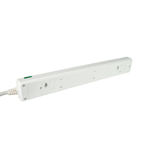 5 Star 6-Gang Surge Protection Extension Lead 2m White FS668151