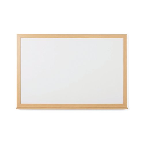 5 Star Magnetic Drywipe Whiteboard Wood Frame 600x900mm FS669106
