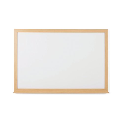 5 Star Magnetic Drywipe Whiteboard Wood Frame 1200x900mm FS669113