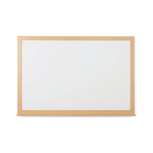 5 Star Magnetic Drywipe Whiteboard Wood Frame 1800x1200mm FS669114