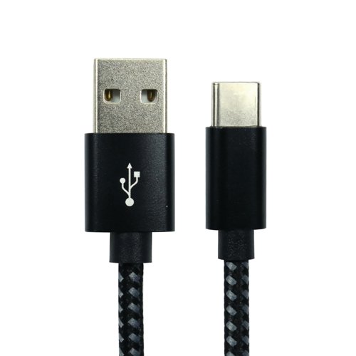 5 Star USB-A-USB-C Data and Charge Braided Cable 60w Black 1m FS675244