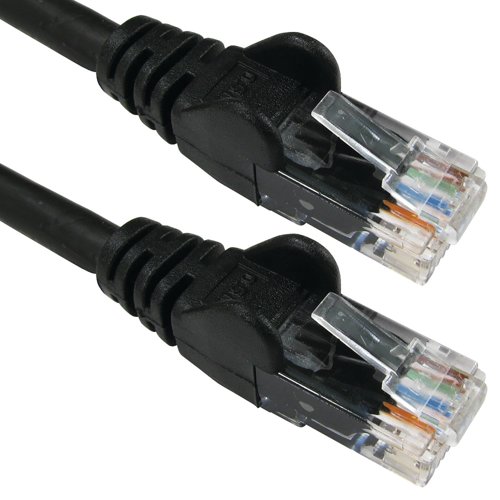 5 Star RJ45 Cable LSOH Moulded Network Cable Cat6 Black 10m FS676274