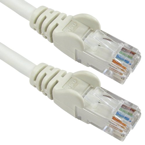 5 Star RJ45 Cable LSOH Moulded Network Cable Cat6 White 1m FS676309