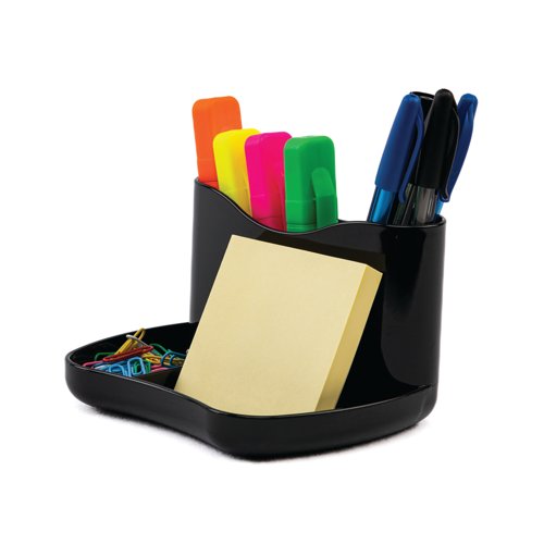 FS676671 | Introducing the 5 Star Kaddymaster Compact Pen and Desk Tidy, the all-in-one solution for keeping your desk organized and your small stationery items within easy reach. With dedicated sections for pens, Post-it notes, paper clips, and other essentials, this desk tidy is designed to streamline your workflow and enhance productivity whilst blending stylishly within the office, home, school or university environment.