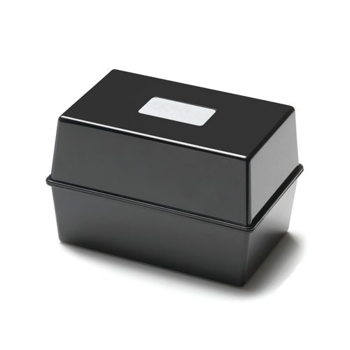 5 Star Card Index Box 8x5 Inch Black FS676891
