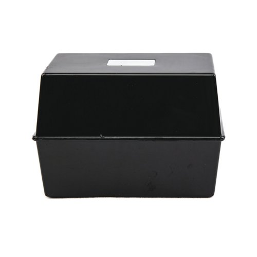 5 Star Card Index Box 8x5 Inch Black FS676891