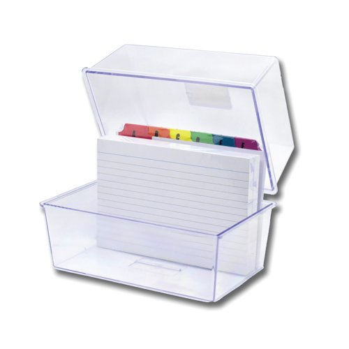 5 Star Card Index Box 6x4 Inch Crystal FS677017