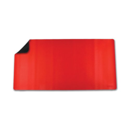 5 Star Double Sided Heat/Water Resistant Desk Mat 1200x600mm Red/Black FS677099