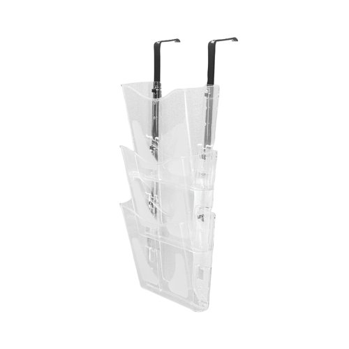 5 Star 3 Pocket Wall Literature Holder A4 Portrait with Wall Fixings and Hanging Bracket FS677534