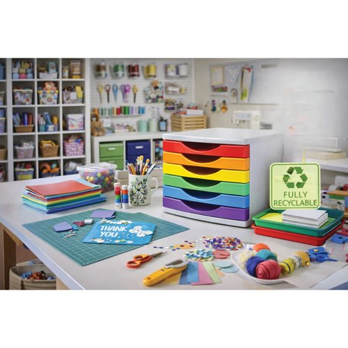 5 Star 6 Drawer Tower 6x30mm 180mm Rainbow FS677826