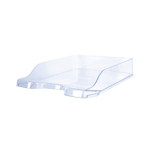 5 Star Contemporary Self Stacking Letter Tray Crystal FS677861