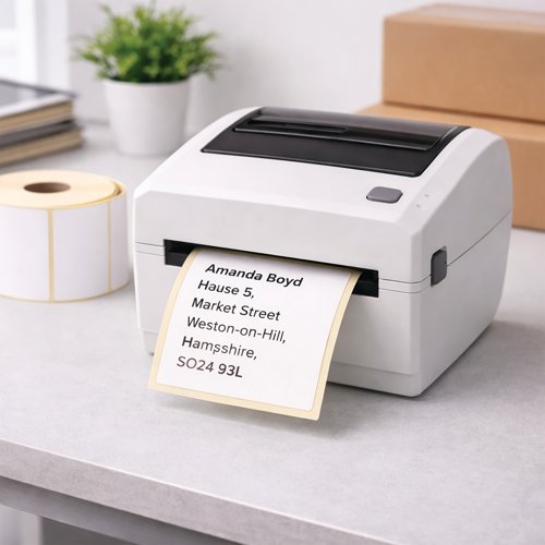 FS679740 | High performance 4x6 direct thermal labels for shipping barcodes and logistics workflows. No ribbon required. Suits most desktop printers including Zebra Honeywell and TSC with 25mm core compatibility.