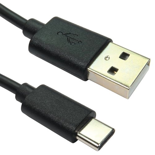 5 Star USB-C to USB-A Cable 480 MBPS 15W 1m Black FS687020