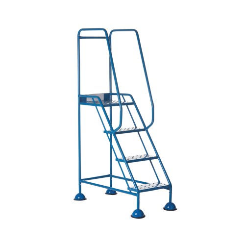 5 Star UK Domed Feet Punched 4 Tread Steps Blue FS687636
