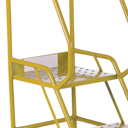 5 Star UK Domed Feet Punched 4 Tread Steps Yellow FS687739