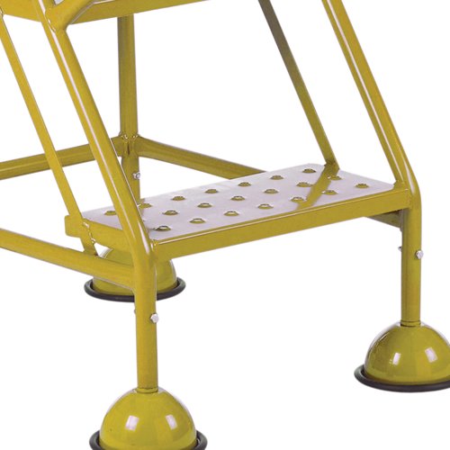 5 Star UK Domed Feet Punched 4 Tread Steps Yellow FS687739