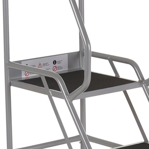 5 Star UK Domed Feet Anti-Slip 2 Tread Steps Grey FS687747