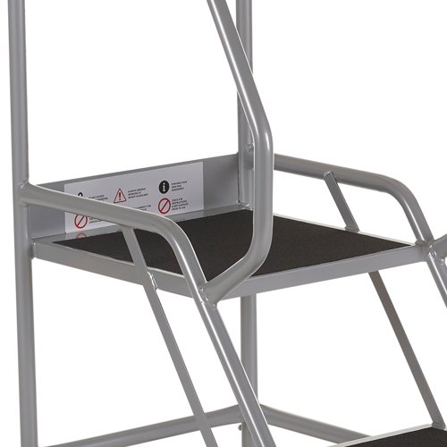 5 Star UK Domed Feet Anti-Slip 3 Tread Steps Grey FS687749