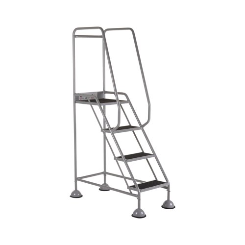 5 Star UK Domed Feet Anti-Slip 4 Tread Steps Grey FS687753