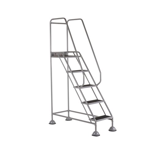 5 Star UK Domed Feet Anti-Slip 5 Tread Steps Grey FS687754