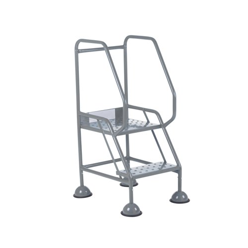 5 Star UK Domed Feet Punched 2 Tread Steps Grey FS687880