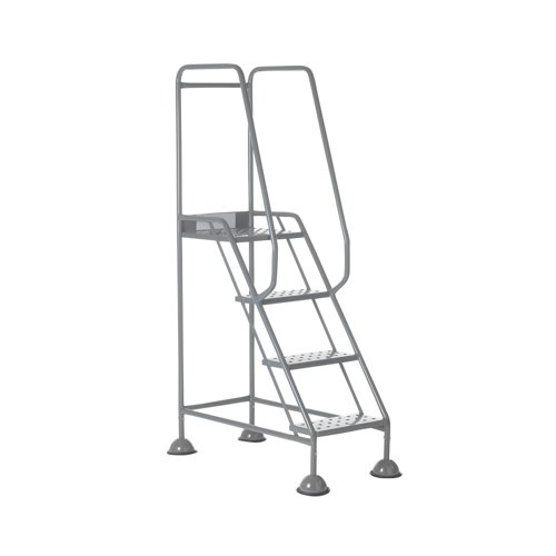 5 Star UK Domed Feet Punched 4 Tread Steps Grey FS687884