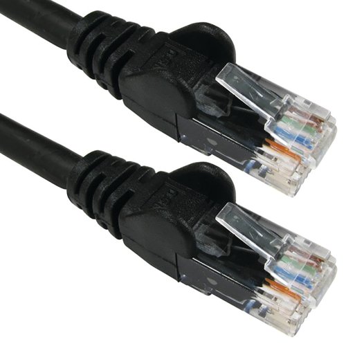 5 Star Network 6 LSOH Moulded Patch Lead 0.5m Black FS711356