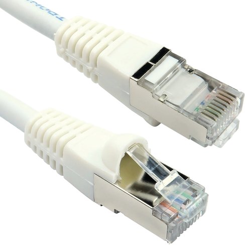 5 Star Category 6A SSTP Patch Snagless Cable 0.5m White FS711372