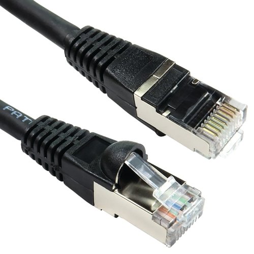 5 Star Category 6A SFTP Patch Snagless Cable 0.5m Black FS711377