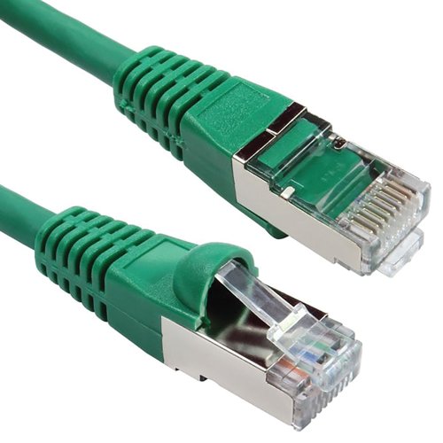 5 Star Category 6A SFTP Patch Snagless Cable 0.5m Green FS711379