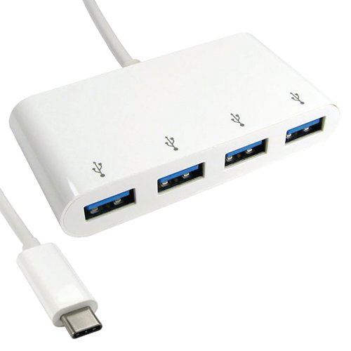 5 Star USB Type-C (M) to 4x USB 3.0 Type A (F) Hub 15cm FS711385