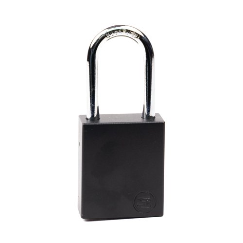 5 Star Aluminium Safety Lockout Padlock Black FS712559