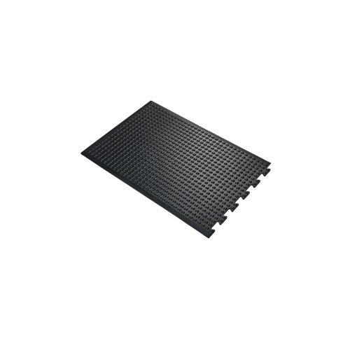 5 Star Anti-Fatigue Bubble Saf Mat End 0.6x0.9m Black Nitrile FS712721