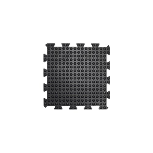 5 Star Anti-Fatigue Bubble Interlock Mat Mid 0.5x0.5m Black FS712724