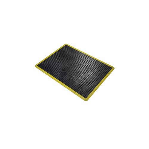5 Star Anti-Fatigue Bubble Mat 0.9x1.2m Black/Yellow Nitrile FS712728