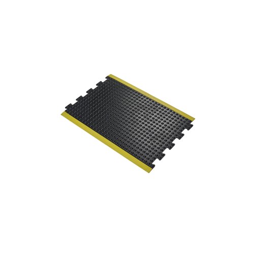 5 Star Anti-Fatigue Bubble Mat Mid 0.6x0.9m Black/Yellow Nitr FS712730