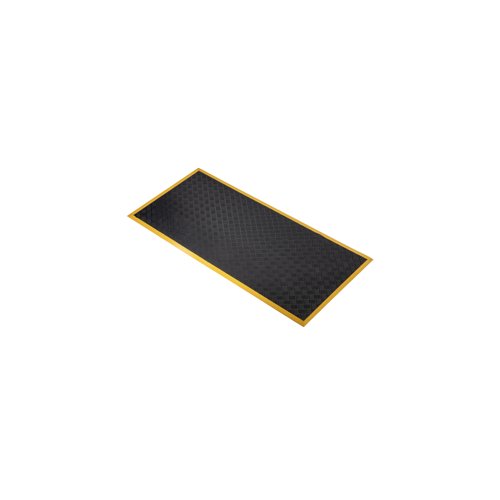 5 Star Heavy Duty Anti-Fatigue Mat 0.9 x 1.8m Black/Yellow FS712735