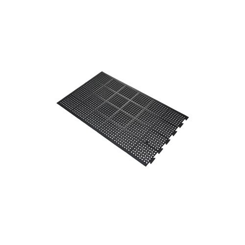 5 Star High Duty Anti-Fatigue Mat Black 0.9x1.5m Conn/1 Short FS712737