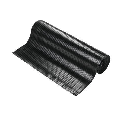 5 Star Wide Ribbed Runner Mat 0.9m x 10m x 3mm Black FS712748
