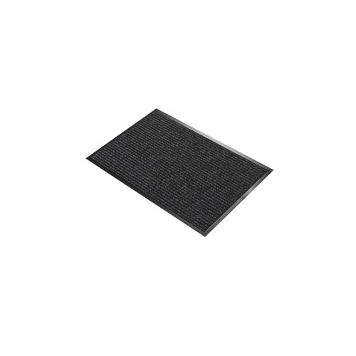 5 Star Heavy Duty Ribbed Door Mat 0.8 x 1.2m Charcoal FS712940