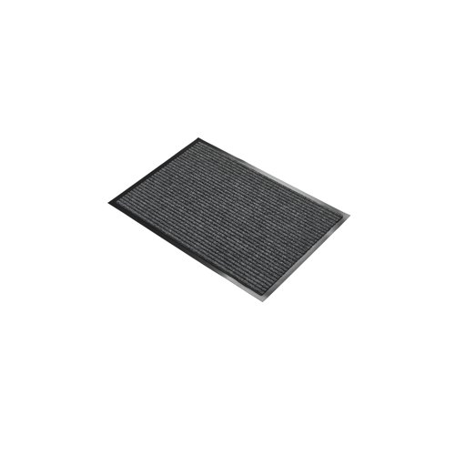 5 Star Heavy Duty Ribbed Door Mat 0.6 x 0.9m Grey FS712949