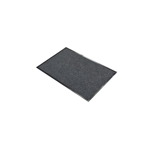 5 Star Heavy Duty Ribbed Door Mat 0.9 x 1.5m Grey FS712950