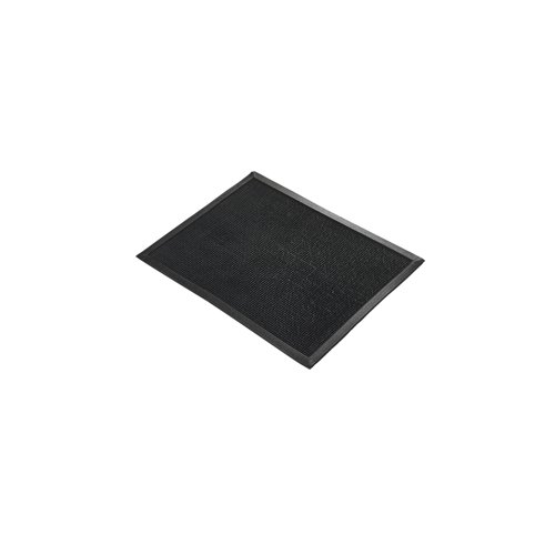 5 Star Fingertip Rubber Outdoor Door Mat 0.6 x 0.8m Black FS712961