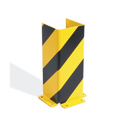 Heavy Duty Pallet Rack Protector U Prof 400x6 Ylw/Blk FS786319